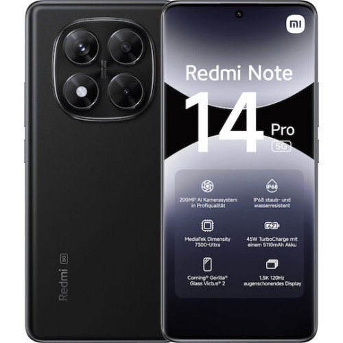 Xiaomi Redmi Note 14 Pro 5G 8GB/256GB 24090RA29G Midnigt Black